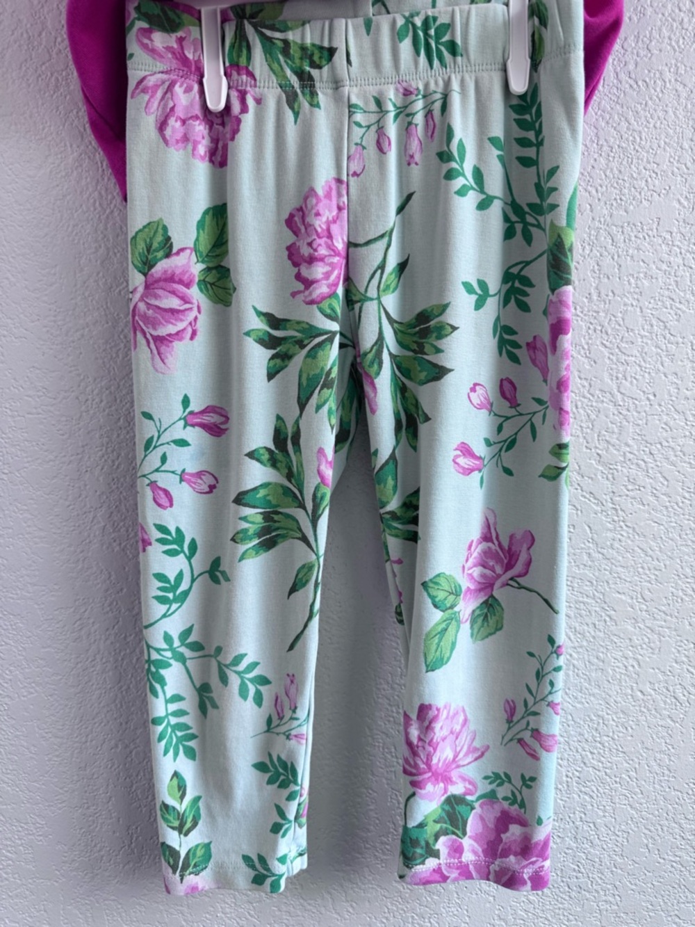 Gymboree Girls Tea Party Top & 2 Capri Leggings Lot Size 7/8 Pink Floral - Picture 9 of 16